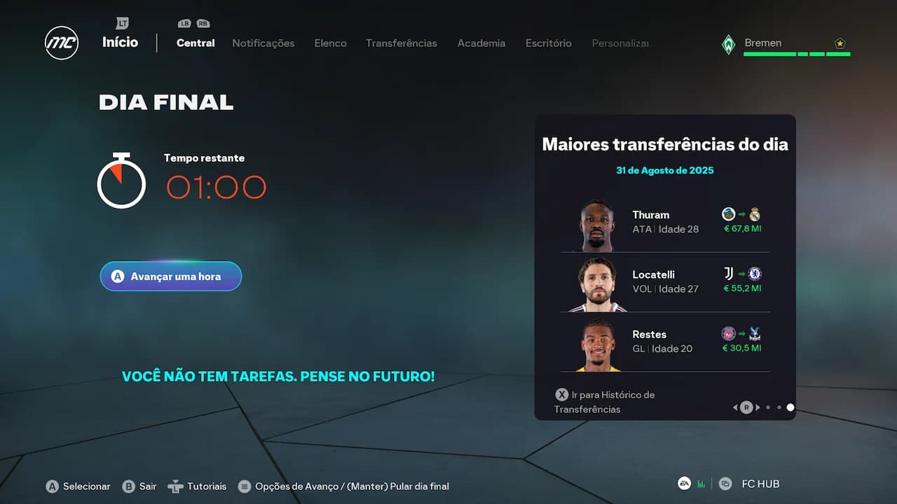 🟢⚪Janela fechada! 🔒 O Werder Bremen encerra sua primeira janela com um elenco mais competitivo e equilibrado. Giovane Élber fez movimen…