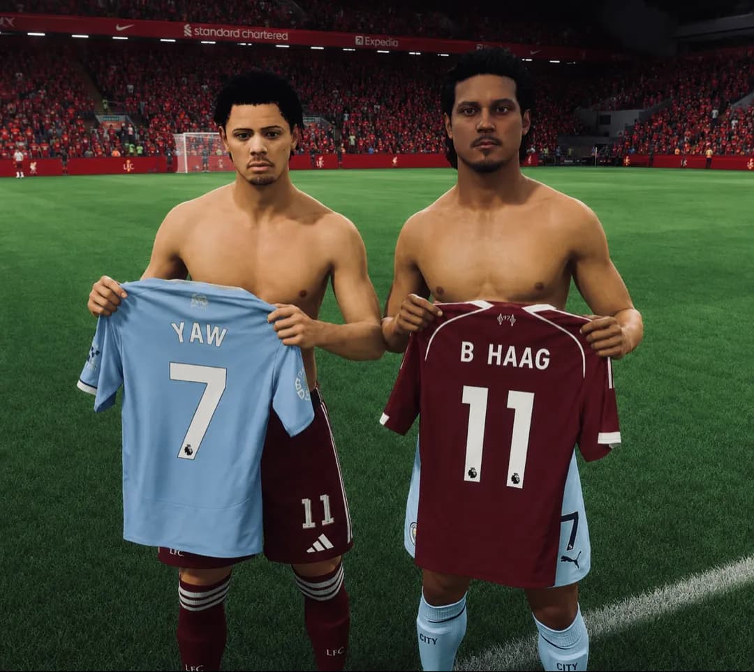 Tough match at Anfield, good game and thanks for the shirt swap, {@}[Brayan Haag](68b513d1cdd603bf782f2a98) ❤️‍🔥🫂
