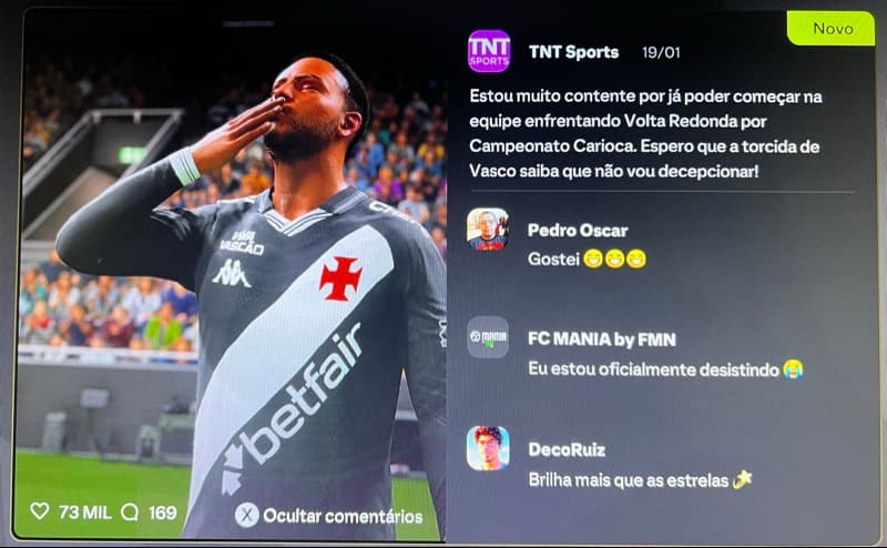 Matéria mega legal que saiu sobre a minha chegada ao time profissional do nosso Vascão!