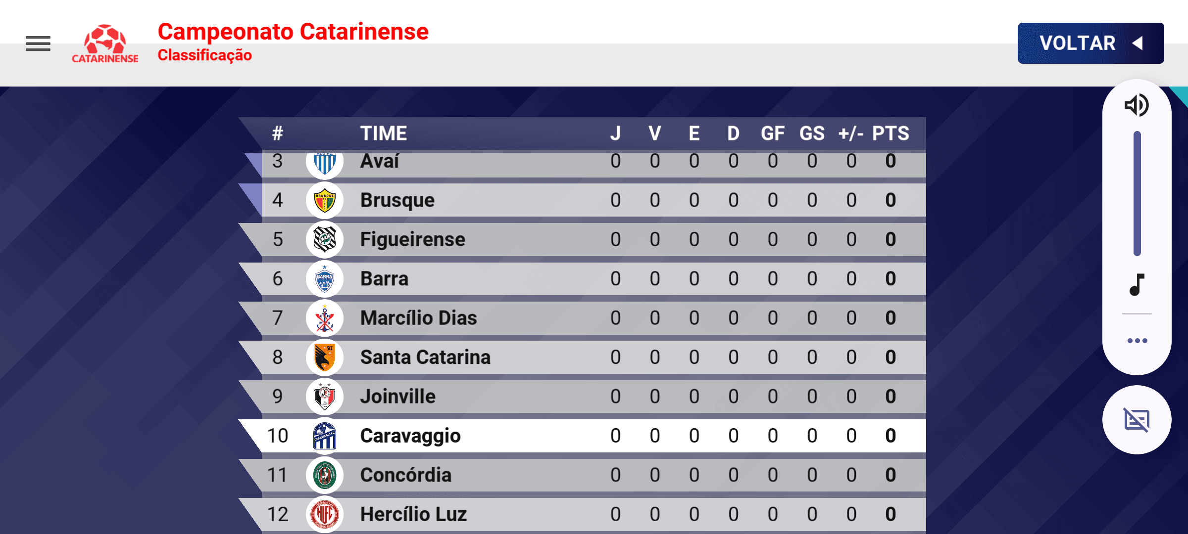 Campeonato catarinense vai começar vamos jogar a seria a do campeonato catarinense pela primeira vez na história do clube