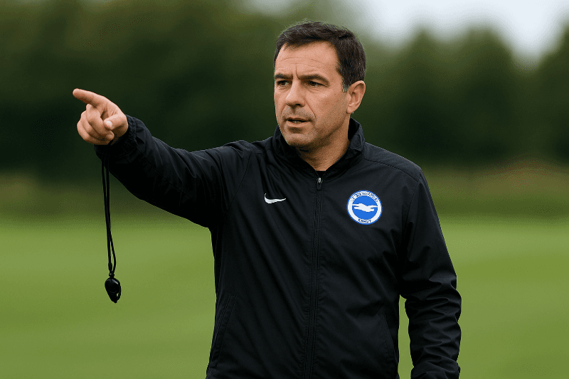 Futebol é intensidade, estratégia e coração. Brighton é o novo desafio! 💙⚪ #Brighton #PL #DinhoCarioca
