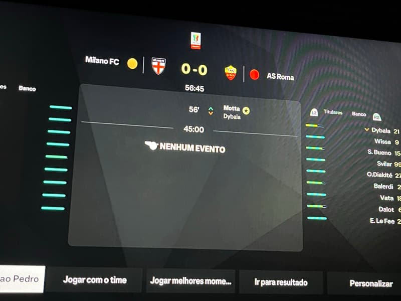 Estreante Motta vai entrar no lugar de dy bala pelas oitavas de copa da Itália em um clássico eletrizante. Será q a joia vai ter um futur…