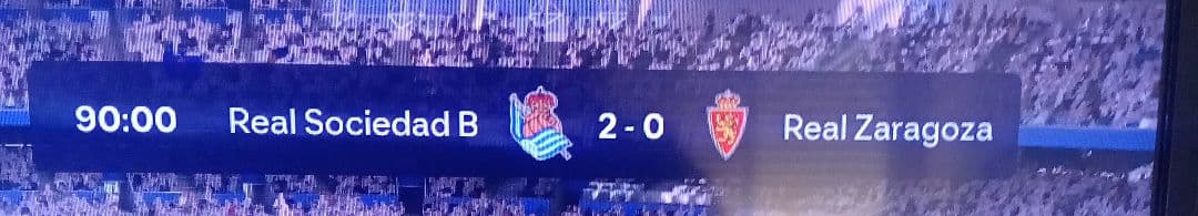 Fim de jogo! 2 a 0 para o Real Sociedad B. Com dois gols do Jovem Espanhol chamado: Nicolas!