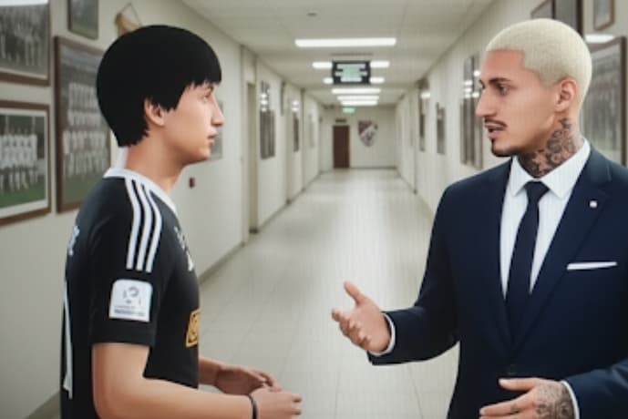 Clarêncio com Gaita?? Clarêncio fica impressionado após falar com um dos seus ídolos, que foi ver o último jogo do jovem português