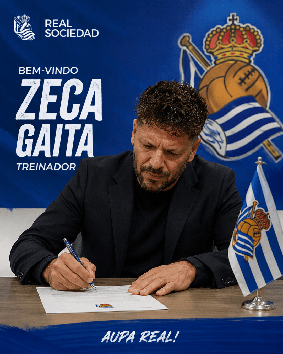Zeca Gaita é treinador 👀⚽ O ex craque português volta a um clube que o fez brilhar o jogador agora como treinador está no real sociedad�…