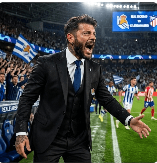 Primeiro jogo de Zeca Gaita no comando do real sociedad 💙🤍 Atlético Madrid vs sociedad vamos ver quem ganha 👀🇪🇸