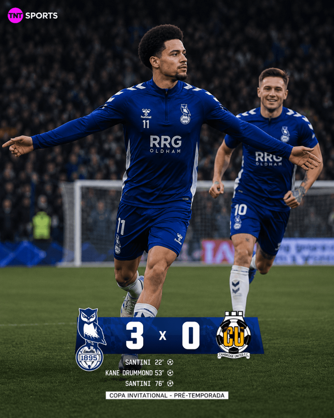 Pé direito na pré-temporada! 💙🤍 Vitória por 3 a 0 sobre o Cambridge United pela Invitational Cup. Fico muito feliz de poder contribuir …