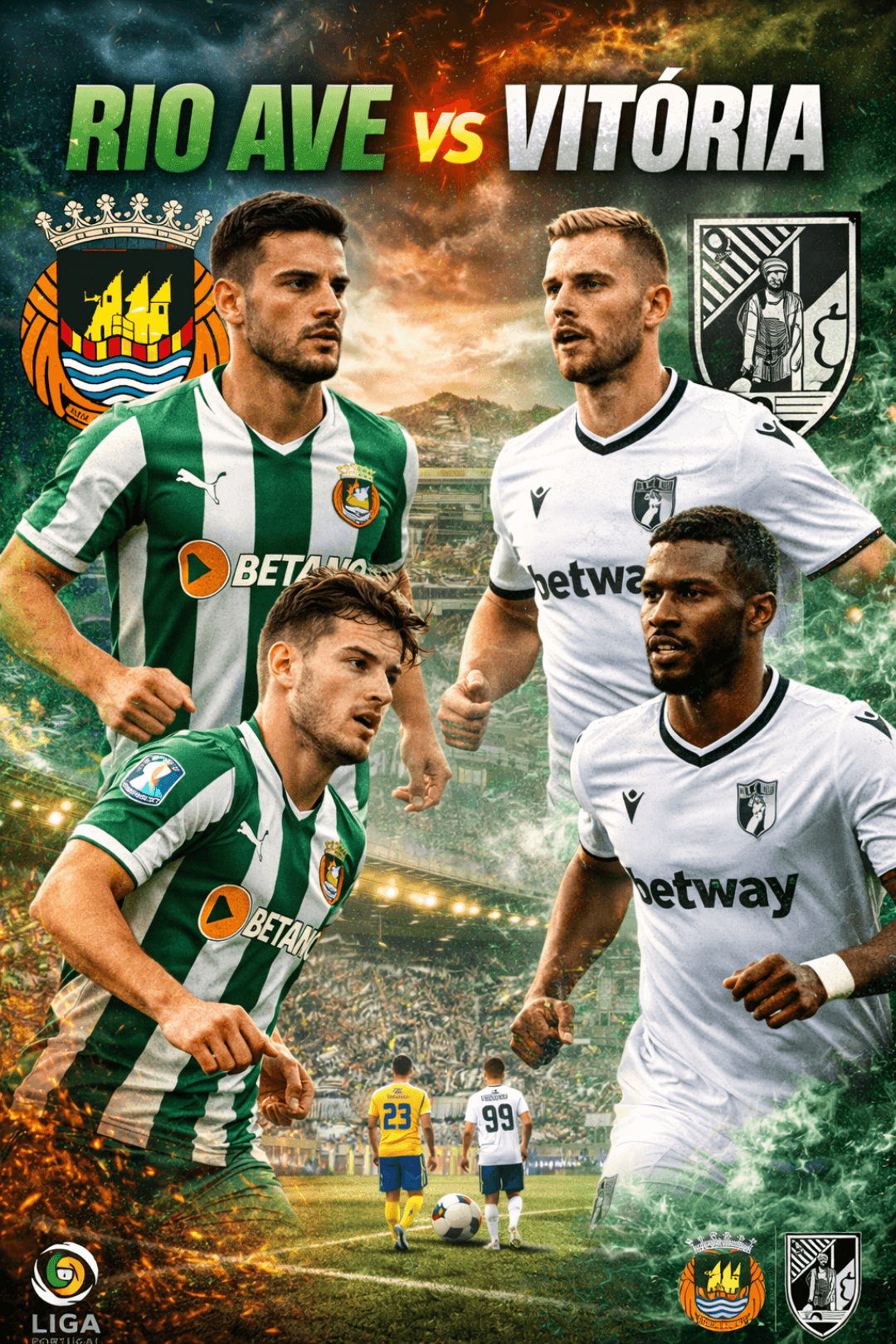 Fim do jogo e o rio ave finalmente conseguiu a tão esperada vitória 🏅 Frente o Arouca o Ponta esquerda kikinho fez duas assistências mas…