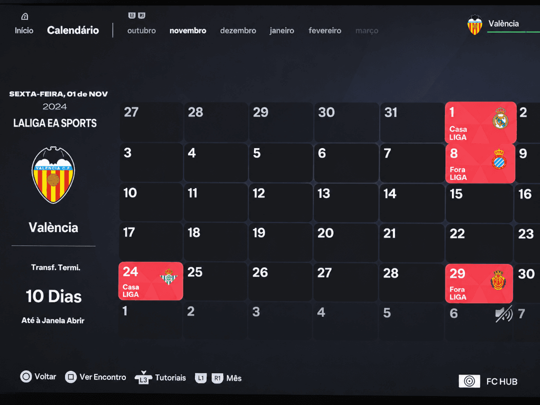 Calendário de Novembro🔥