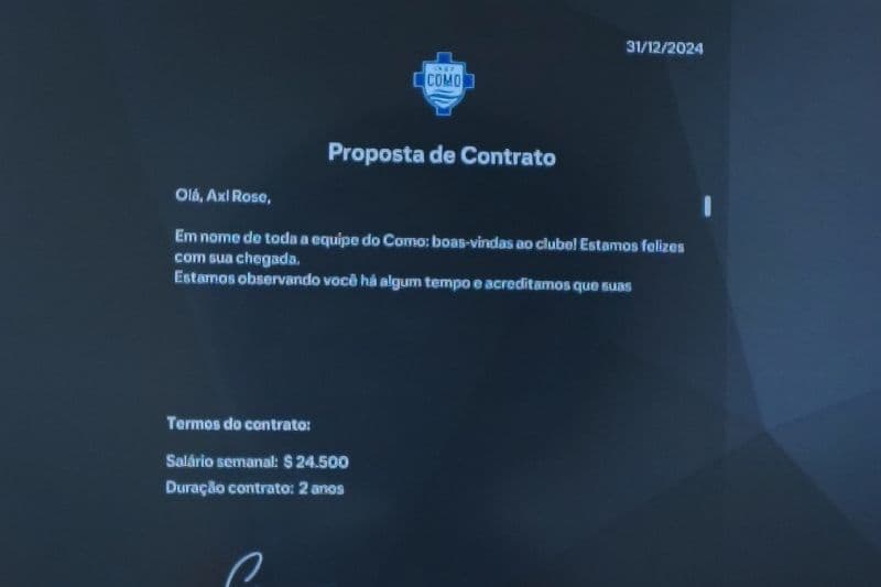 Axl Rose é do Como (ITA) Estou muito feliz com a nova oportunidade, agradeço muito ao Como, mas não posso deixar de agradecer o LAFC e a …