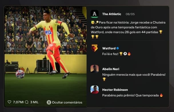 A temporada histórica foi coroada! 🏆 Jorge conquistou a Chuteira de Ouro da Championship, um feito impressionante para o meia-direita do…