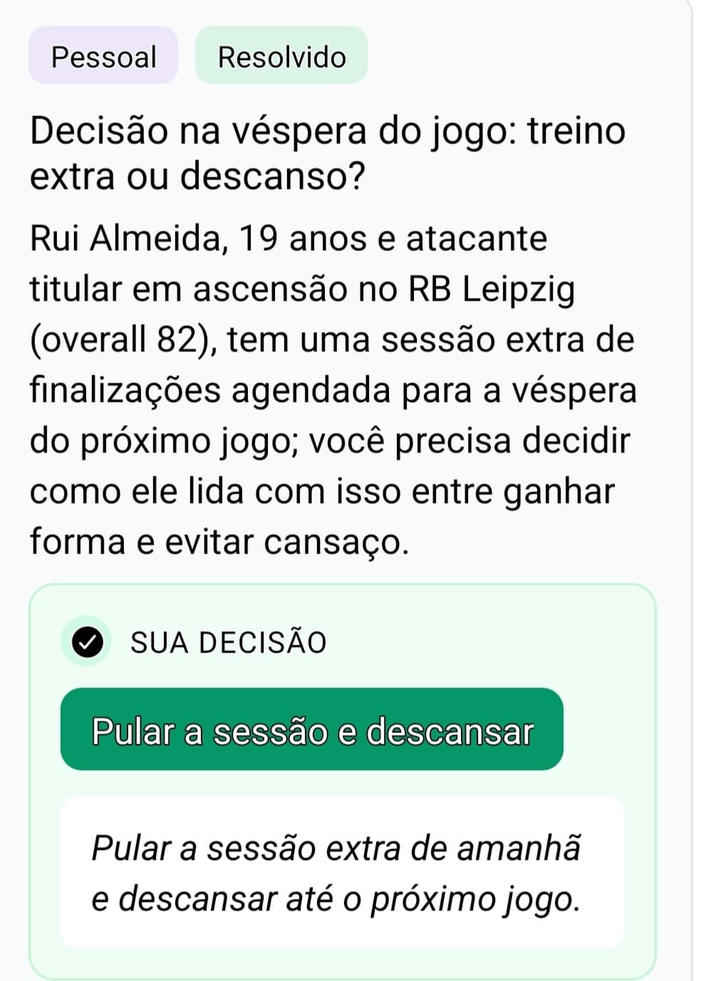 🗞 Folga de Rui Almeida! • O craque do RB Leipzig decidiu não ir à sessão extra, pois ele está muito cansado e como foi, agora, campeão c…