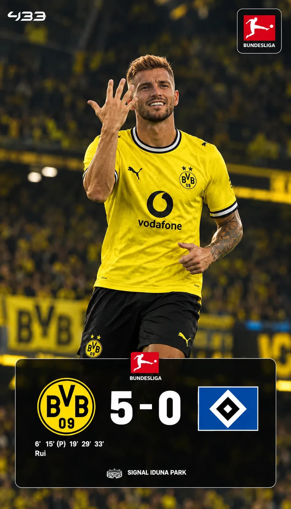 one more win in Bundesliga, 5 more gols in my account +5⚽️ +3✅️