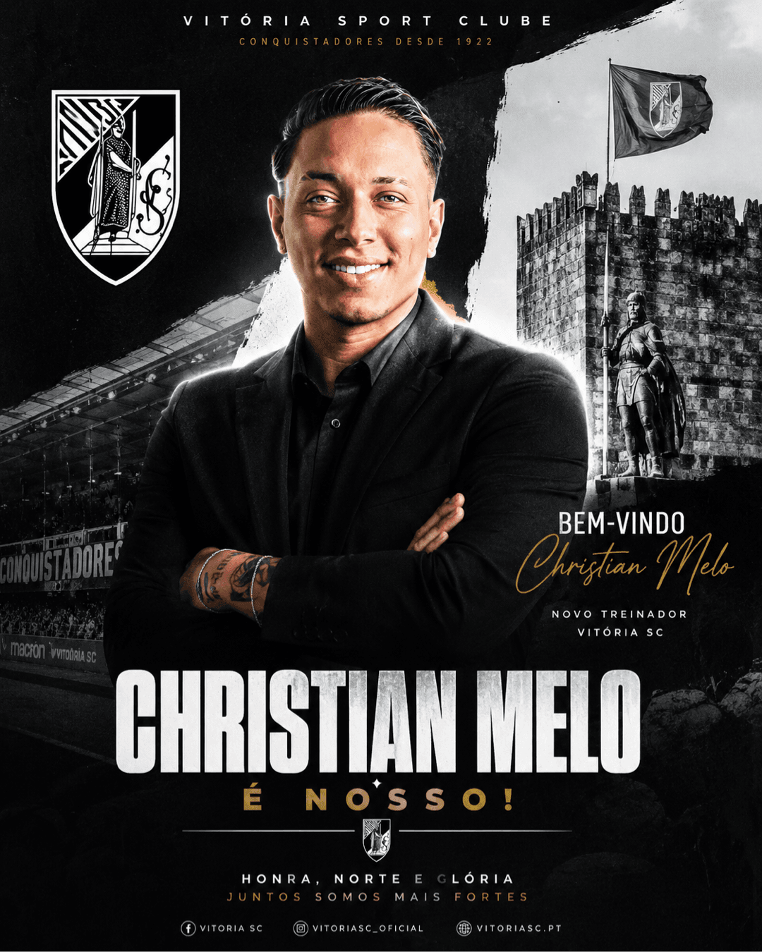 COMUNICADO OFICIAL | VITÓRIA SPORT CLUBE O Vitória Sport Clube informa que chegou a acordo com o treinador português Christian Melo para …
