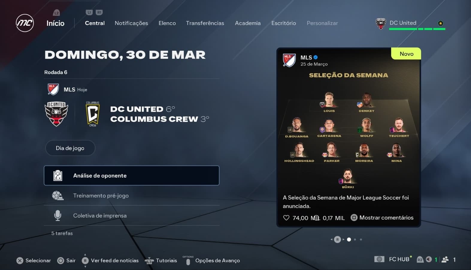 HOJE TEM DC UNITED ⚫🔴 ⚽ DC United x Columbus Crew 🏆 6ª Rodada da MLS ⏰ 19h30 (horário de Washington) | 🇧🇷 20h30 (horário de Brasília)…