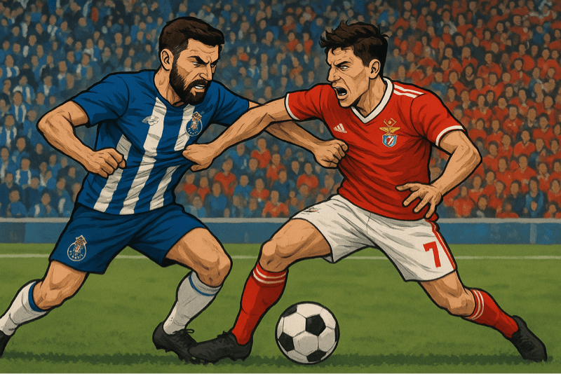 Houve treta entre os jogador no clássico Porto Benfica