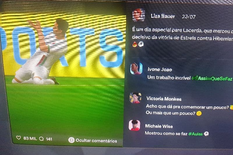 segundo jogo de Lacerda pela pré temporada ficou marcado pelo seu gol que garantiu a vitória do Estrela Amadora