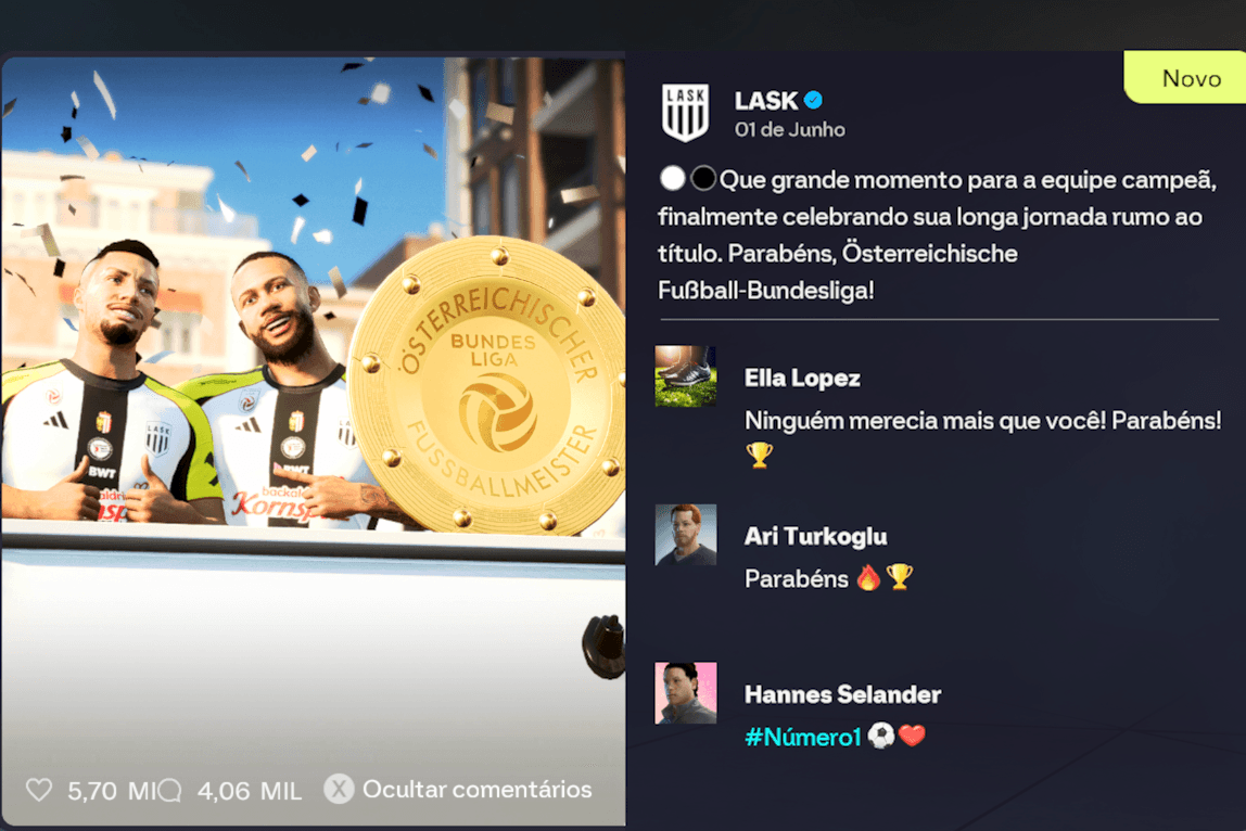 Atualizando nossos torcedores, fim da temporada , fomos campeões da Liga Austríaca depois de 65 anos , porém, fomos eliminados nas quarta…