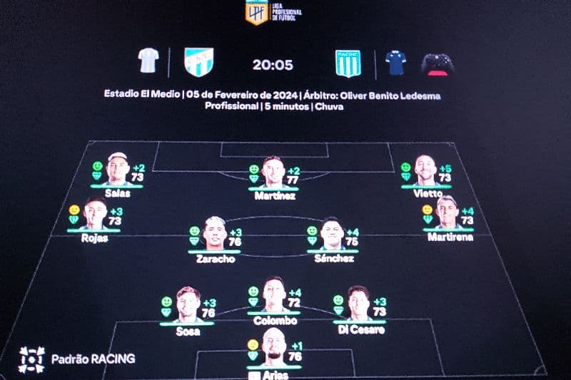 1° Partida no comando do Racing