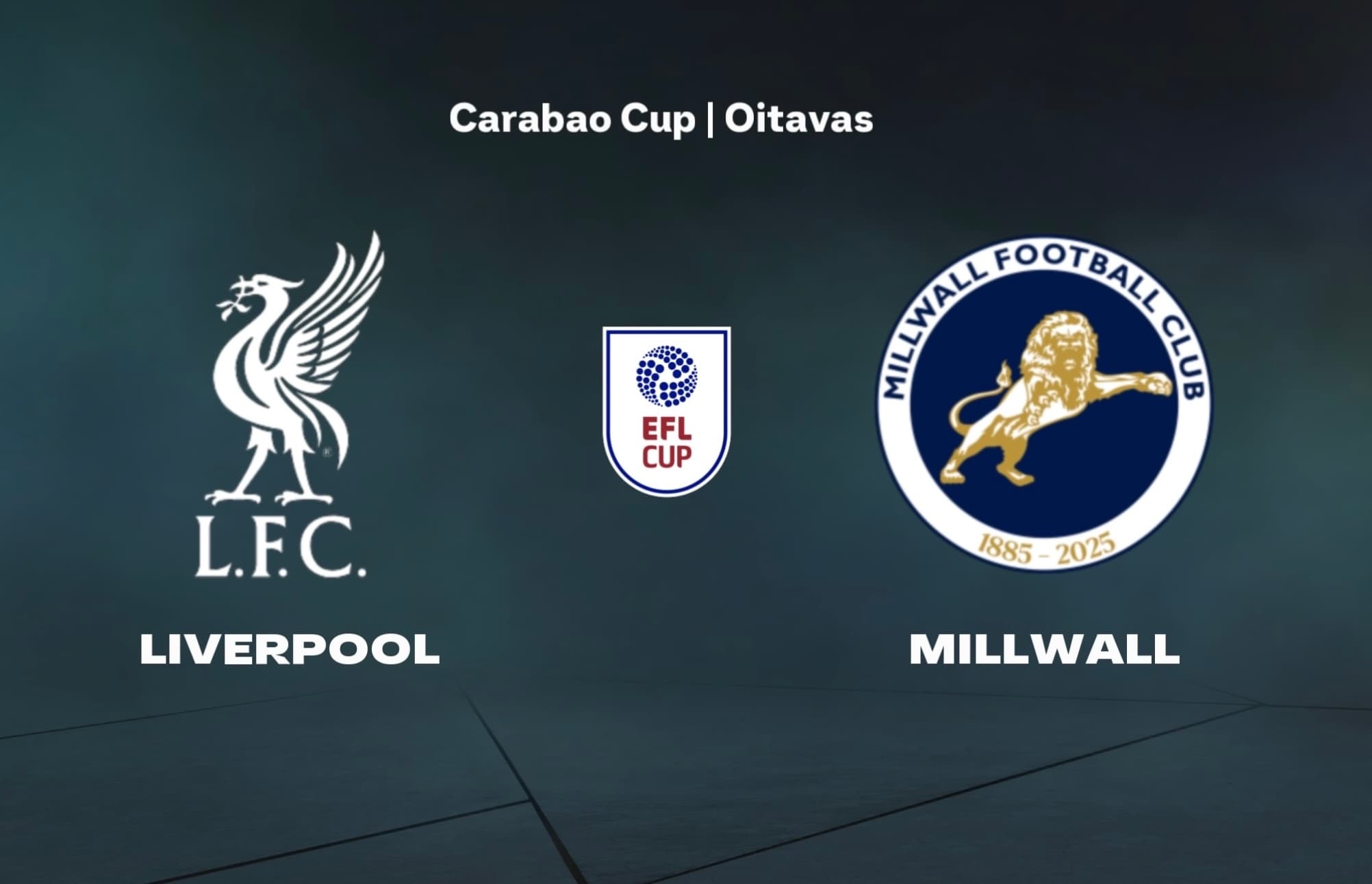 Desafio enorme pela frente! 🔥 Millwall x Liverpool pelas oitavas da Carabao Cup. Sabemos das dificuldades, mas vamos lutar até o fim! 🦁⚽