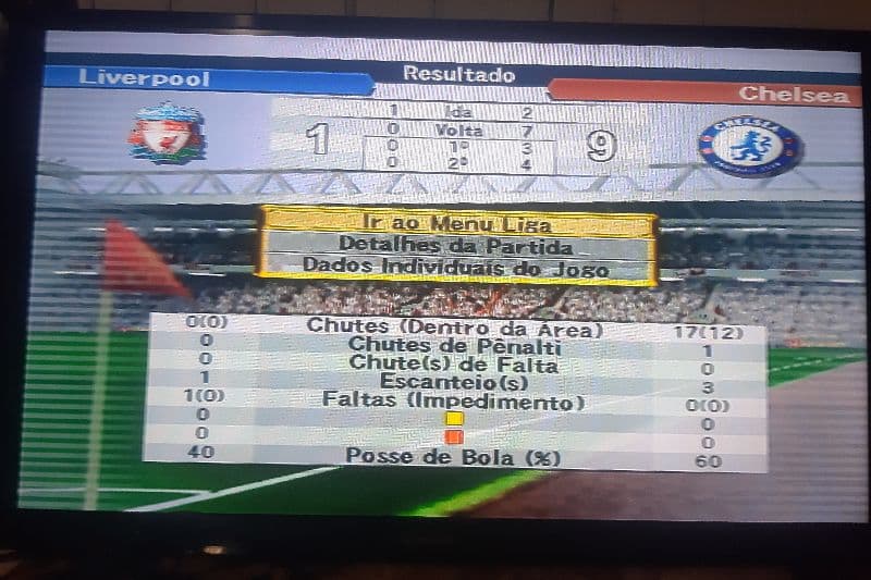 Término do jogo de volta contra o Liverpool. Classificados!!! Joguei muito hoje! +4⚽️ +1🅰️