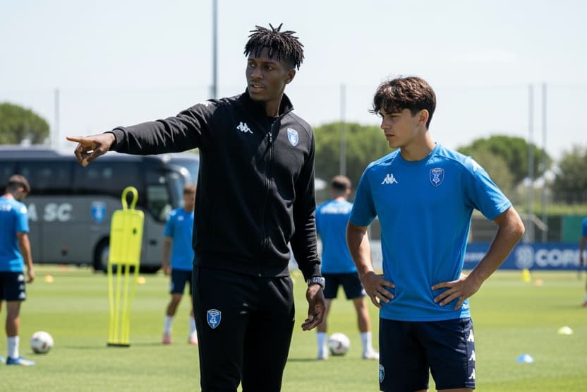 Dando ordens ao Craque do Time @samuelecarrino Vamos Pisa🔵⚫