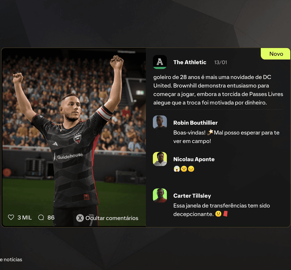 Mas 1 reforço pra essa nova era do DC united Meio campo Brownhill e o novo reforço do DC united🔥. Meio campista que estava livre no merc…