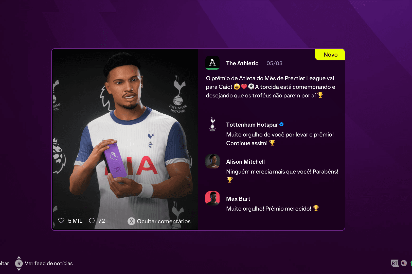 segunda vez jogador do mês? Já estou me acostumando kkkk
