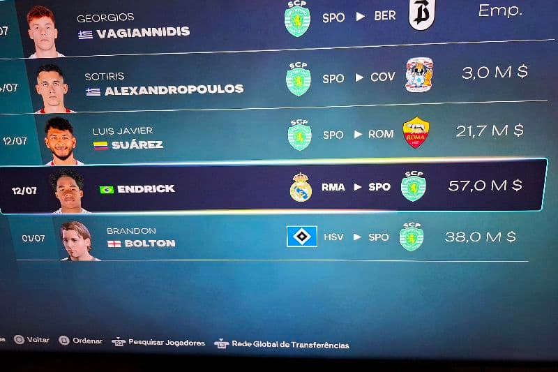 As nossas transferências por emquant