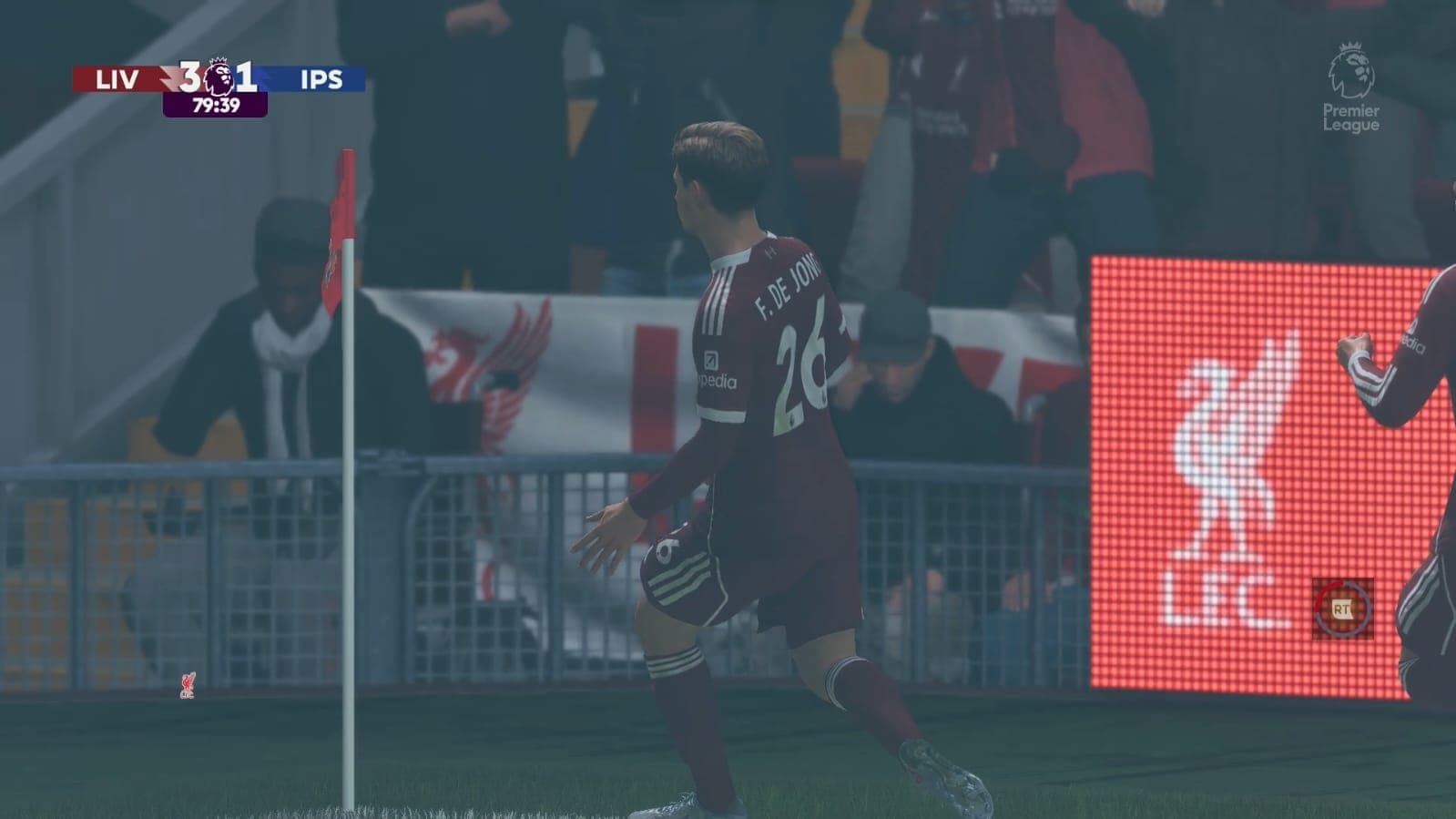 FRANK DE JONG AMPLIA! ⚽🔥 O holandês apareceu na hora certa para conferir o terceiro! O Liverpool domina as ações e agora abre uma vantag…