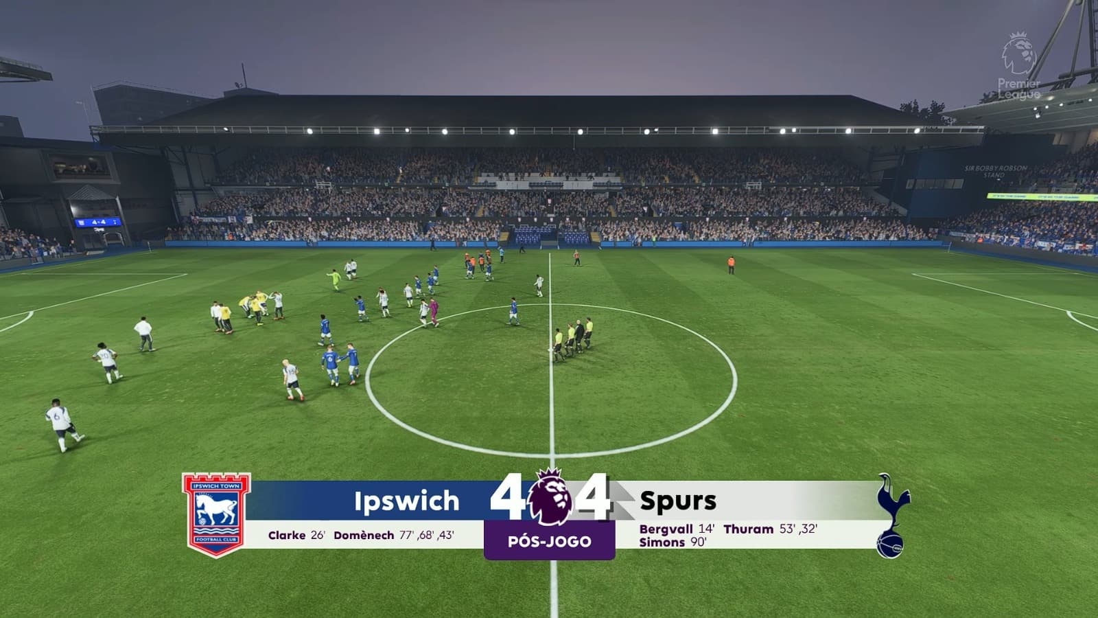 O Portman Road testemunhou um dos jogos mais movimentados da temporada. O {@}[Ipswich Town](68e2b8b253b933facf635899) buscou o empate em …