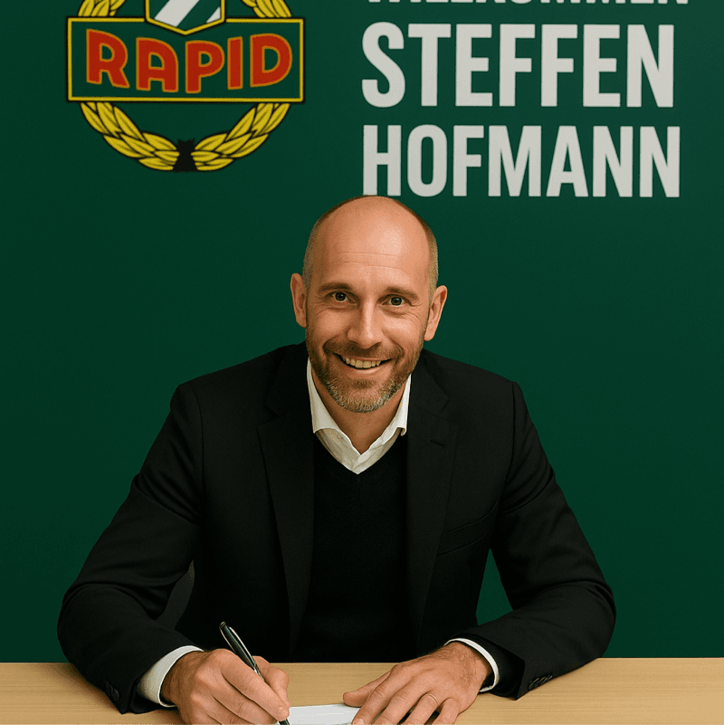 Rapid wien, anuncia steffen hofmann no comando novamente após a traição do ídolo e técnico peter stöger Hofmann: “como é bom está no coma…