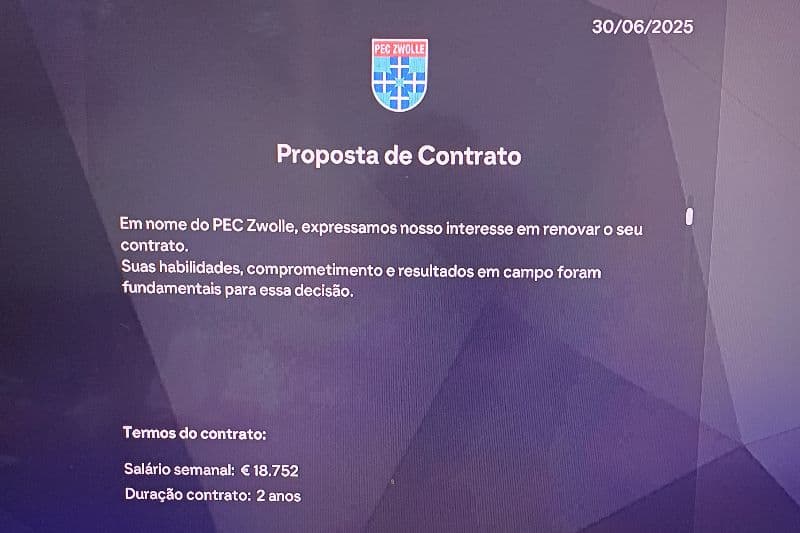 Renovação por mais 2 anos assinada. Vamos Zwolle 💪 Eu quero a copa agora 😎
