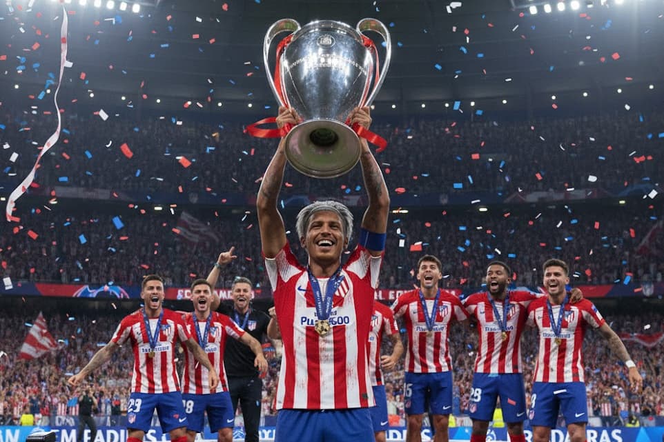 Estou muito grato por essa conquista primeira do Atlético de Madrid vou sentir falta da Espanha 😭