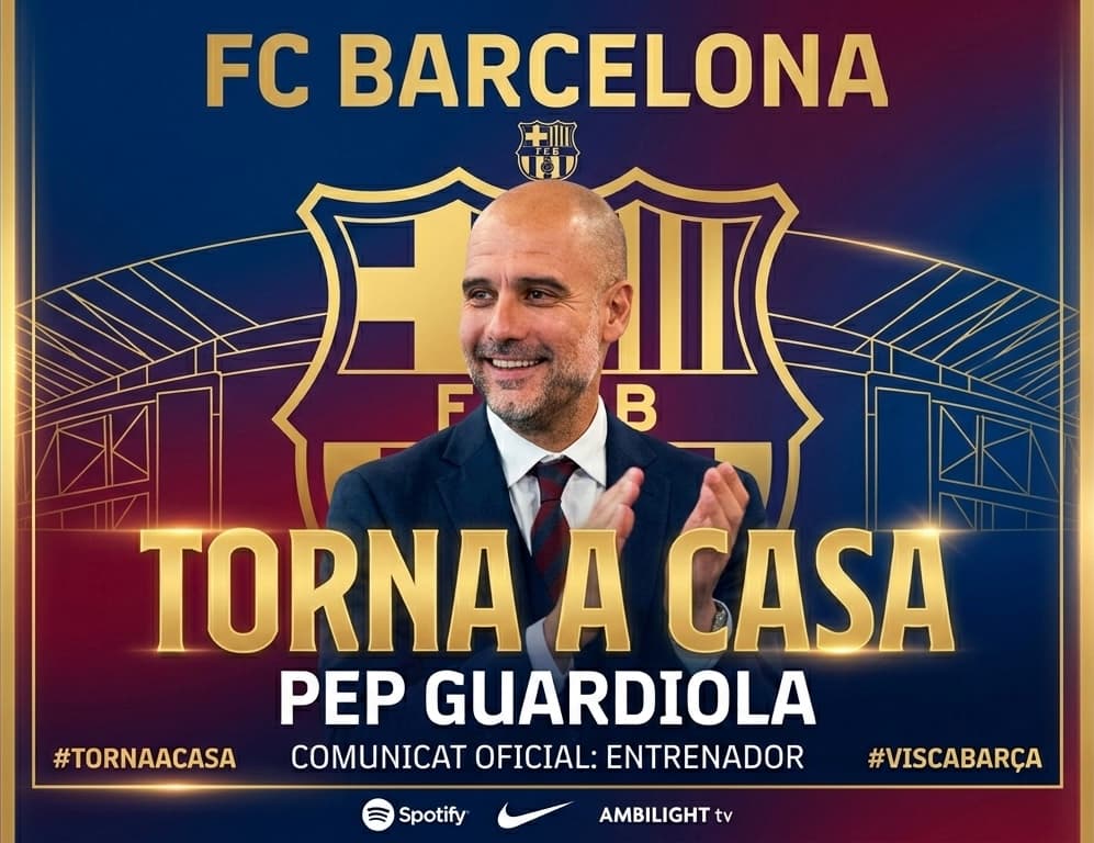 “O bom filho a casa torna!” Pep Guardiola está de volta no comando do Barcelona! Vamos Pep! #BarcelonaFC #ViscaBarça #Barça