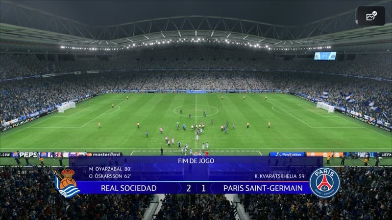 VEEEEEEENCE A REAL SOCIEDAD!!! Real Sociedad 2 x 1 Paris. Que vitória, vamosssss!! 💙🤍