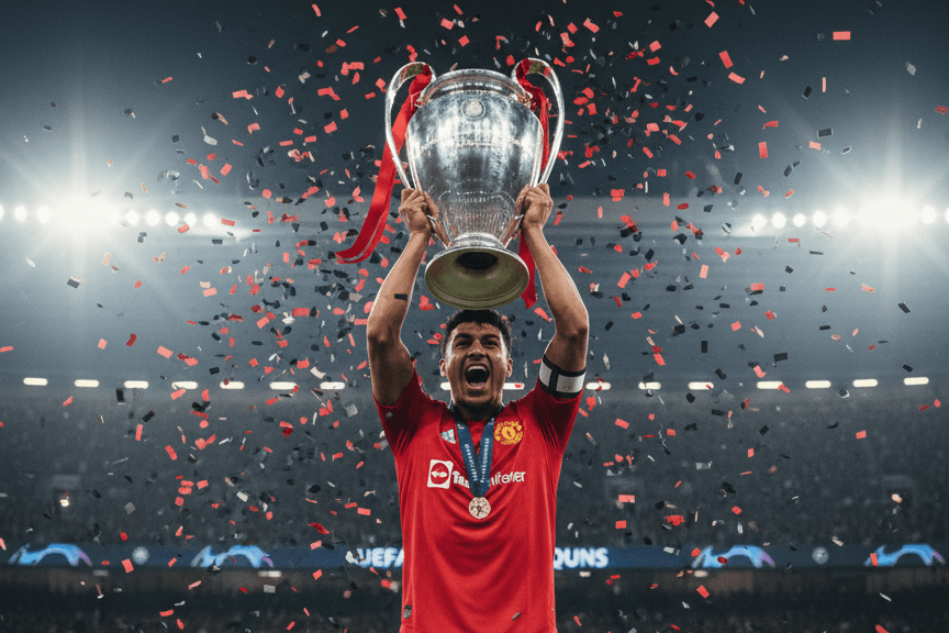 Campeão Da Champions pela primeira Vez que sensação Boa Infelizmente o Gol não Veio Mais Veio o título isso que importa Love United ❤️🖤😎
