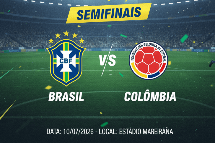 O Brasil passou pras semis por 3 a 2 em cima Do Chile e vai enfrentar a Colômbia Adversário que já enfrentou na fase de grupos