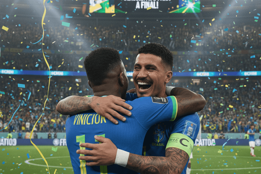 Vamos para a final Isso é incrível Vinícius Júnior Vamos pra cima