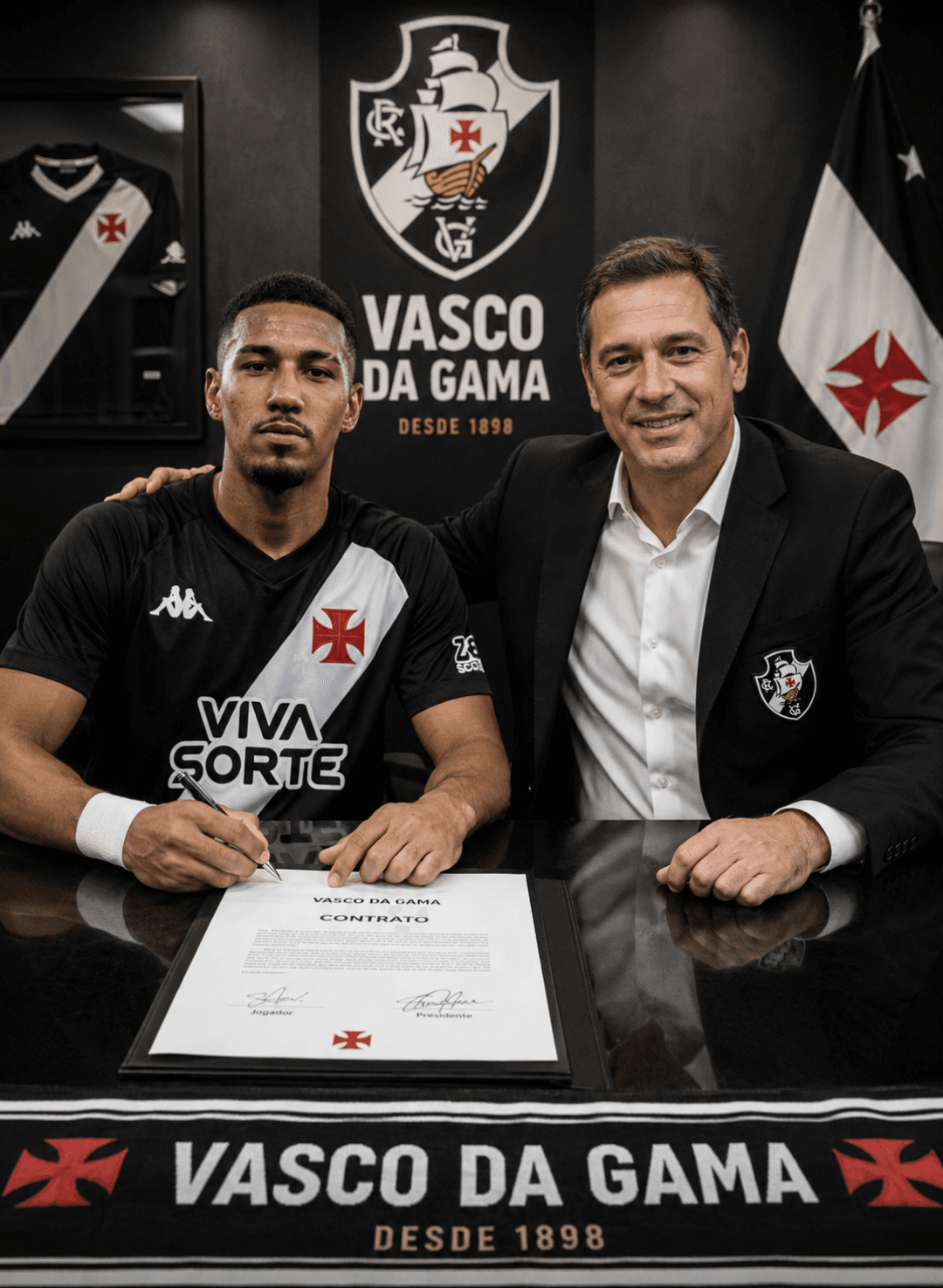 Hoje dou um dos passos mais importantes da minha vida ao assinar o meu primeiro contrato com o Vasco da Gama. Todo o trabalho, dedicação …
