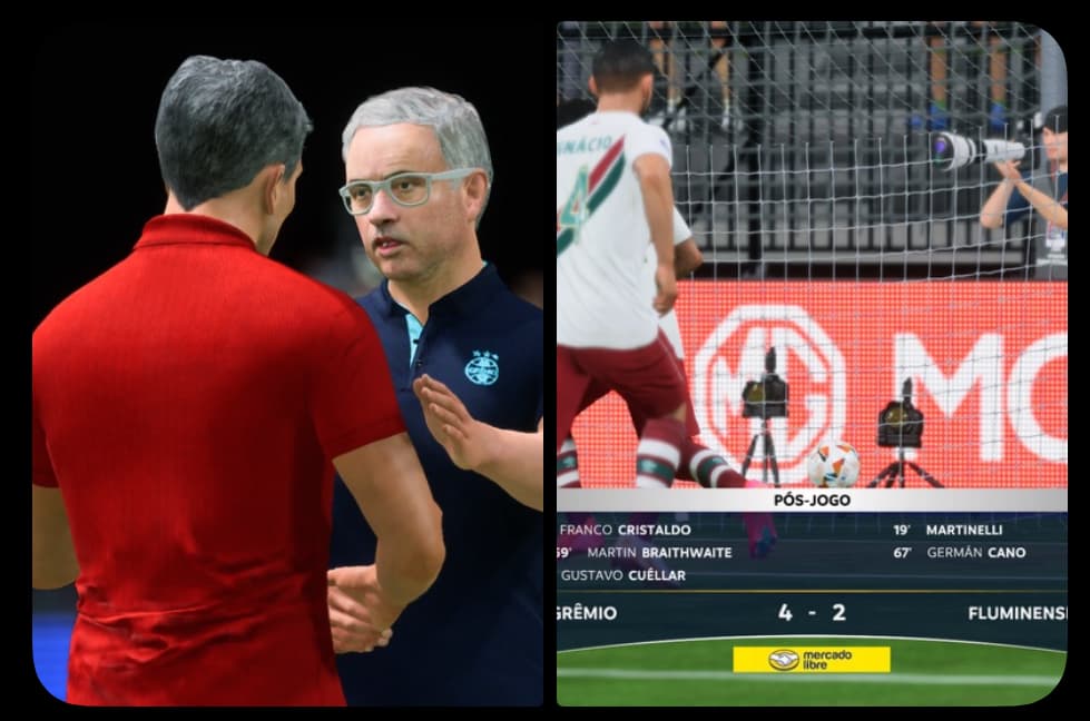 Em duelo de gigantes, Mourinho vence Renato e leva o Grêmio à final da Sul-Americana! 4x3 épico no agregado. “Enfrentar Renato é enfrenta…