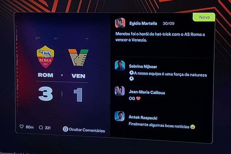 Mais uma vitoria para AS Roma e com uma grande ato do THE GOAT com 3 golos marcados 👑💫