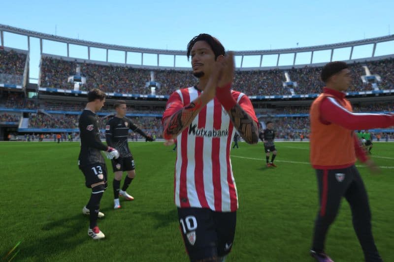 Feliz demais com minha estreia pelo bilbao, começamos com 1 assistência... vamo que vamo❤️🤍