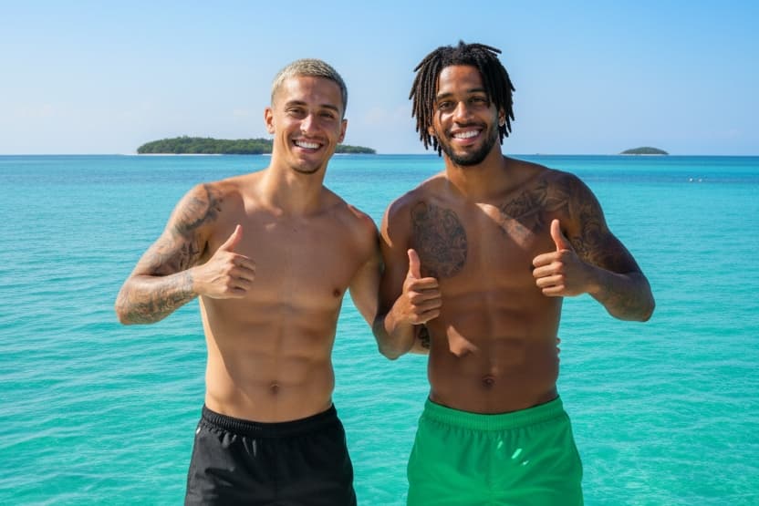 Curtindo as praia de Barcelona junto com @iniakiWillians, pré treino para a partida contra o Barcelona😂