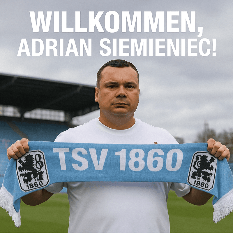 🦁 WILLKOMMEN, ADRIAN SIEMIENIEC! 💙🤍 O TSV 1860 München tem o prazer de anunciar Adrian Siemieniec como o novo treinador da equipe prin…