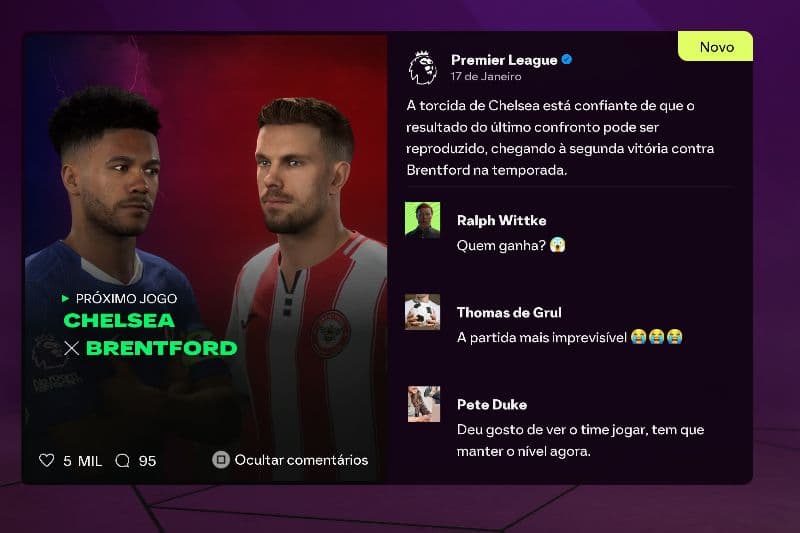 Próximo desafio da Premier League é contra o Brentford em casa, vamos em busca dos 3 pontos💙🔥
