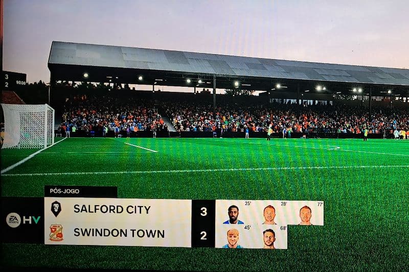 🚨VITÓRIA🚨 Vitoria emocionante, depois de abrir 2 a 0 o SALFORD CITY viu o time visitante empatar o jogo e quase virar, mas Morton conse…