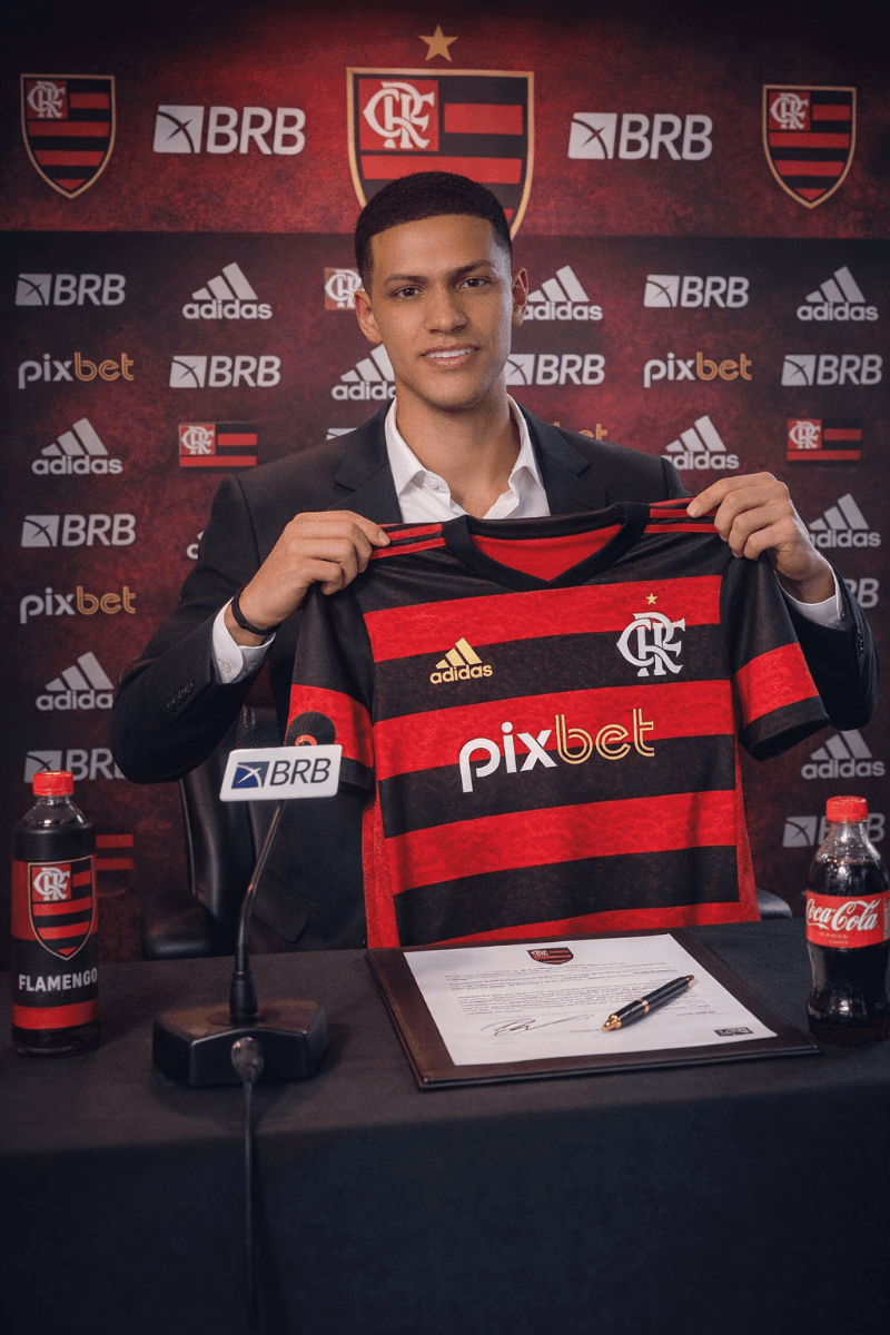 "Sonhei pequeno, trabalhei grande e hoje jogo por quem acreditou em mim" ❤️🖤🔥 @Flamengo