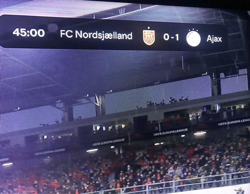 Ajax ganhando no intervalo agora vamos ver no segundo tempo da Europa league