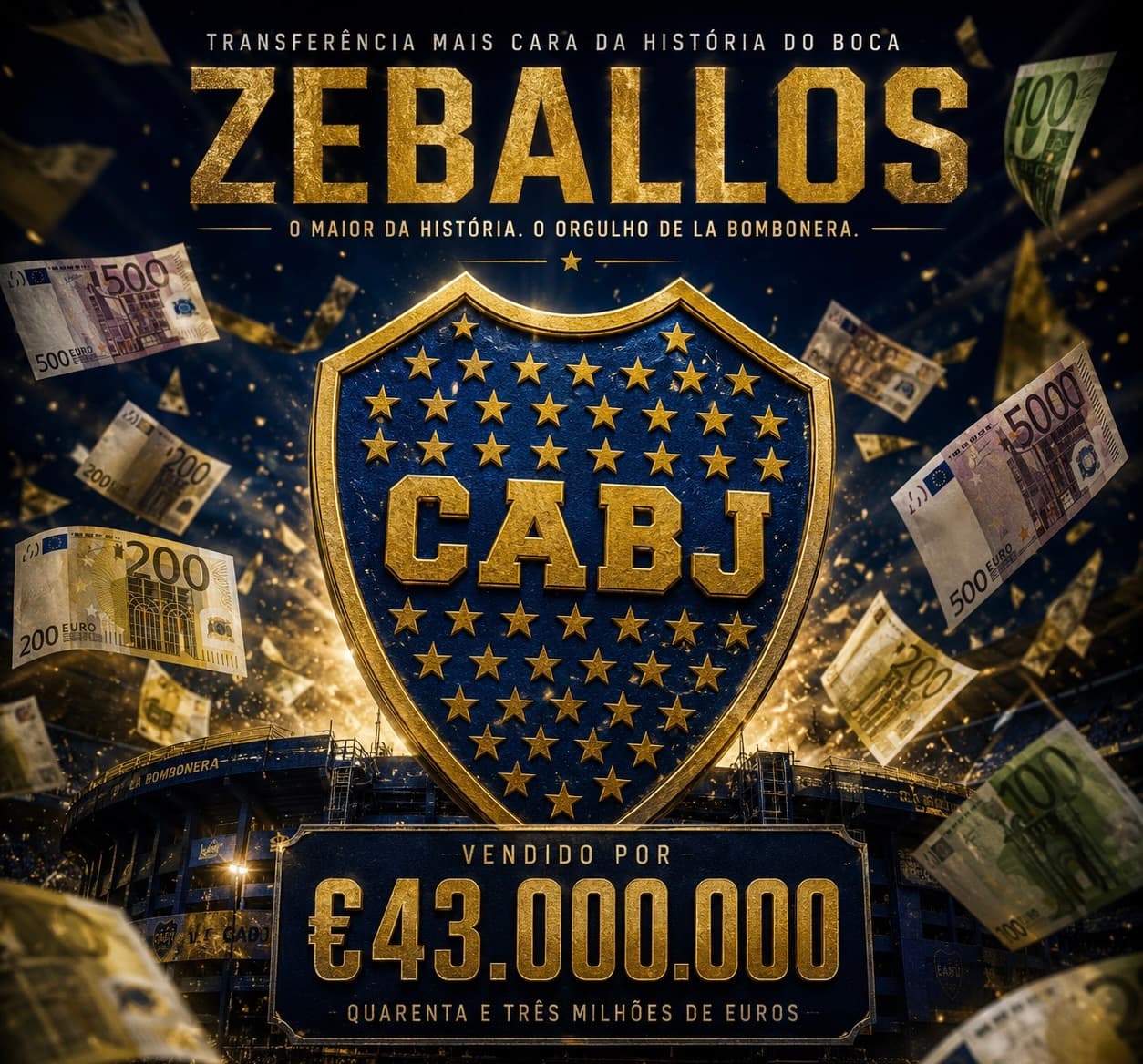 DINHEIRO EM CAIXA! Boca Juniors acaba de realizar a maior venda de sua história, por 43 milhões de euros o jovem Exequiel Zeballos sai pa…